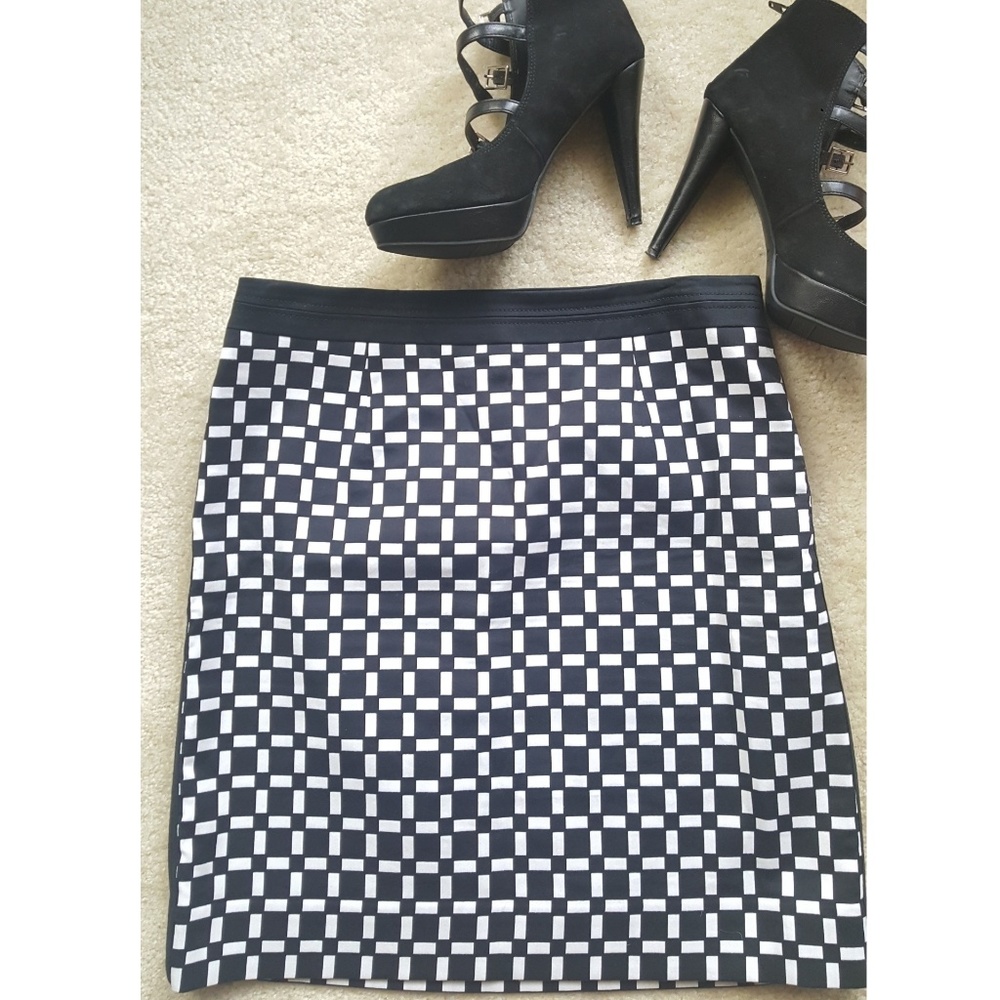 White House Black Market checkered skirt